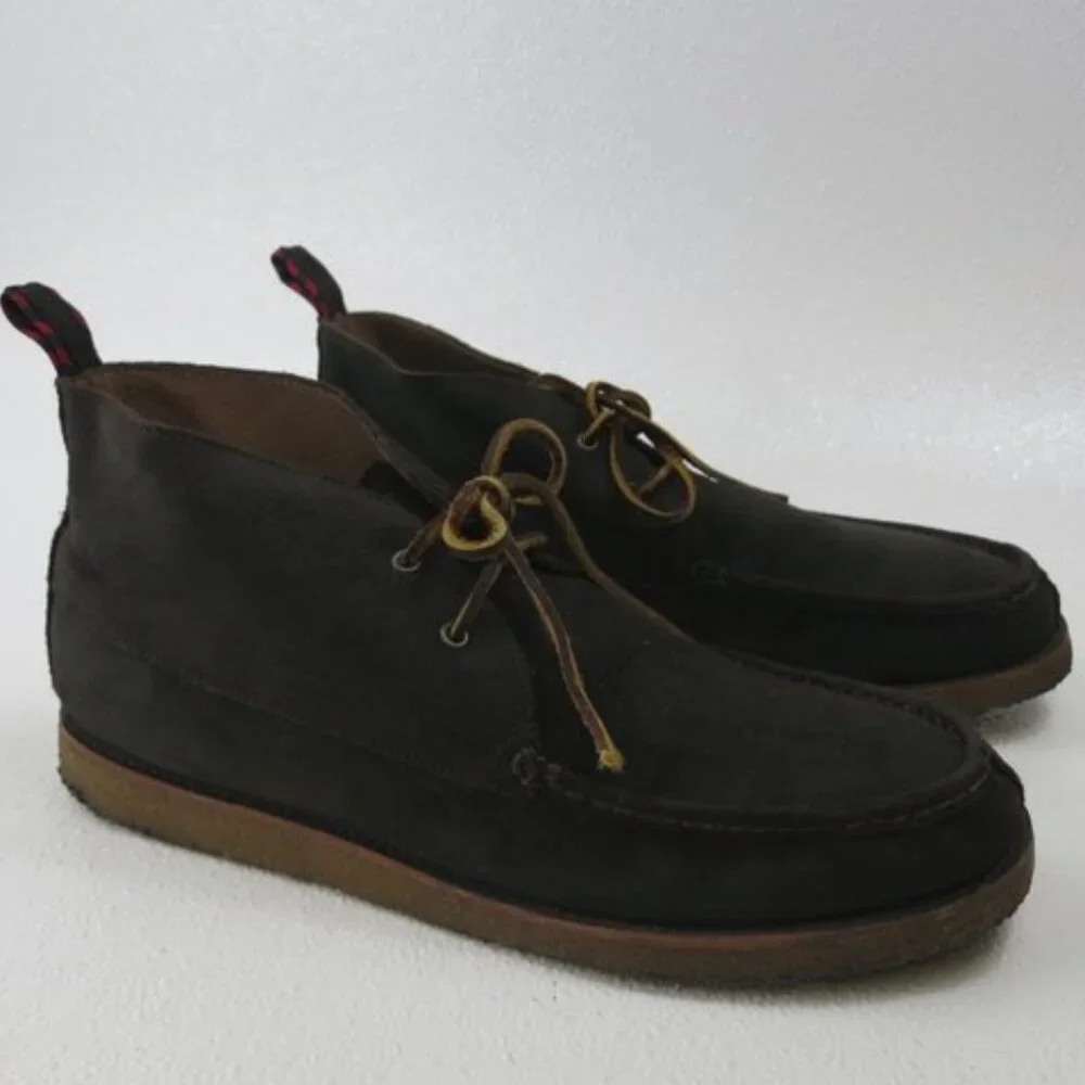 Polo Ralph Lauren Nubuck Leather Pitney Chukka Boots Shoes Thick Gum Soles 13 D - Picture 1 of 7